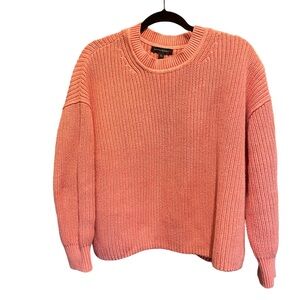Banana Republic Sweater XS Coral Crew neck Cotton 80's Y2K Minimalist Capsule